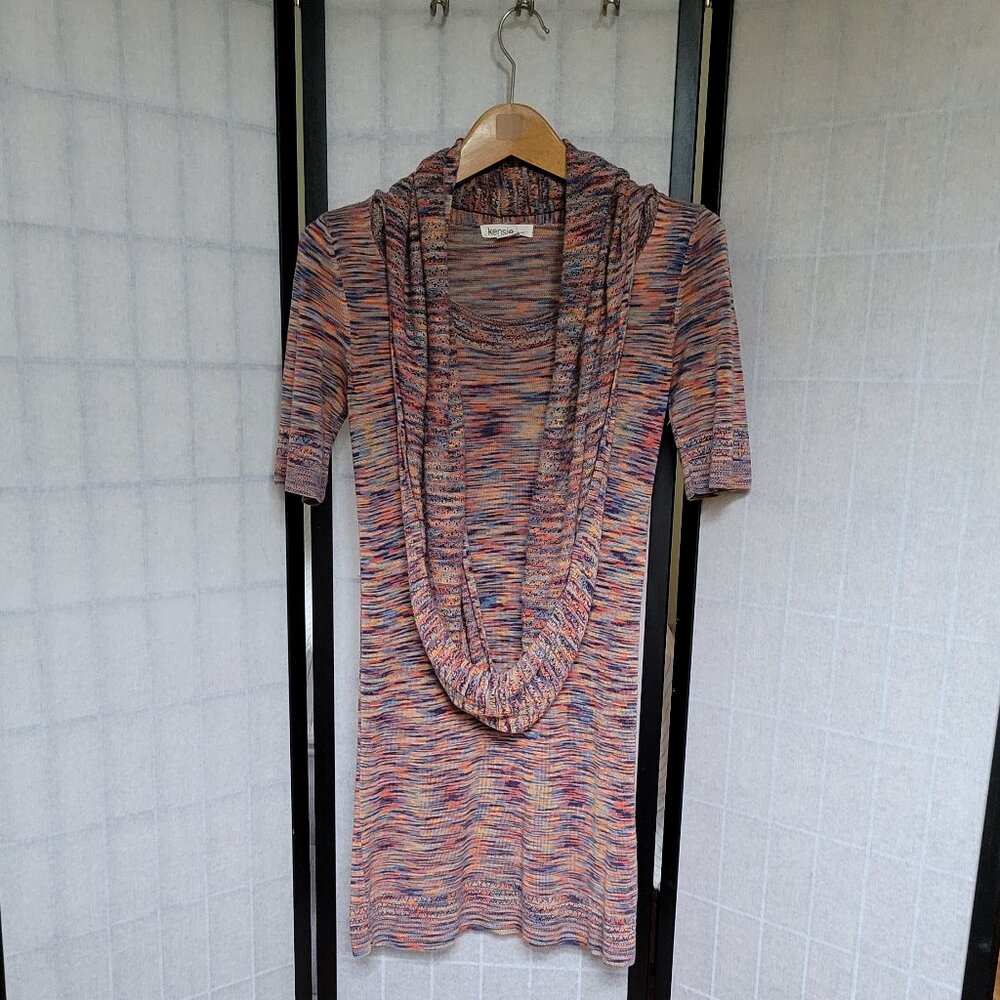Kensie knit dress w/ scarf